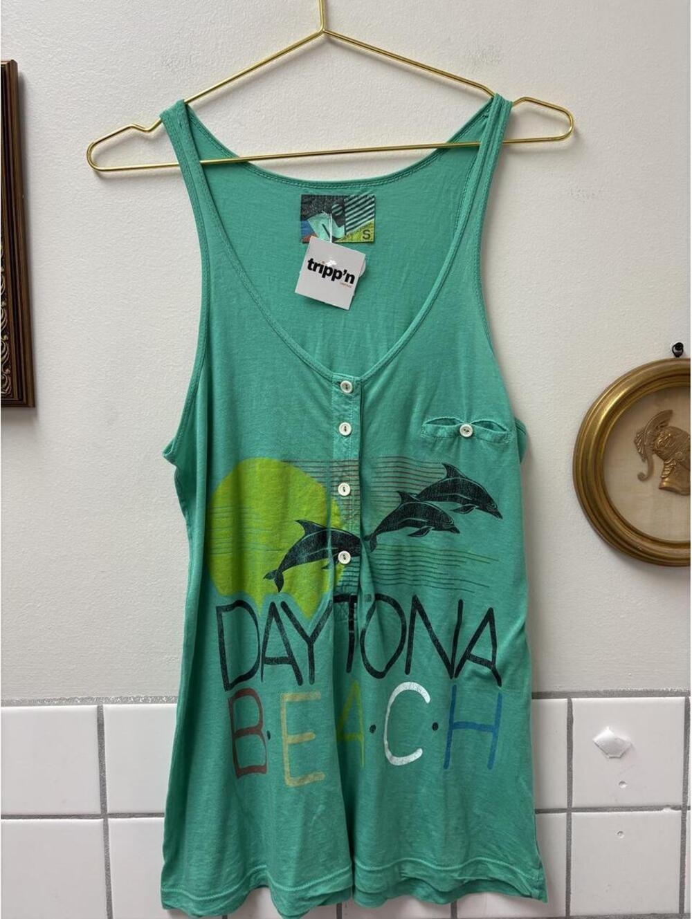 Daytona Women's Green and Multi Vests-tanks-cami